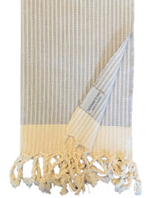 Load image into Gallery viewer, White Stripe Weave Hand Towels