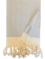 White Stripe Weave Hand Towels