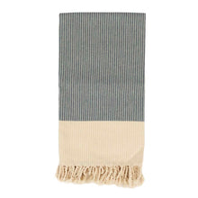 Load image into Gallery viewer, White Stripe Towel - Blue
