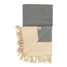 Load image into Gallery viewer, White Stripe Towel - Grey
